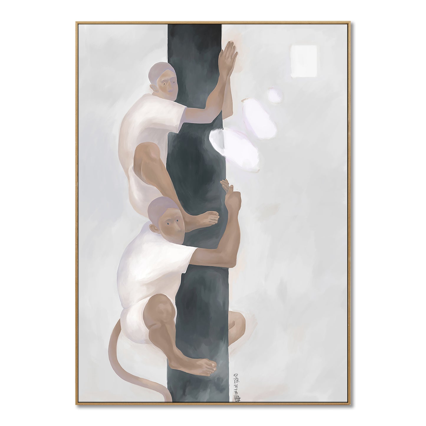 "climbing up a tree"hand-stretched canvas framed prints