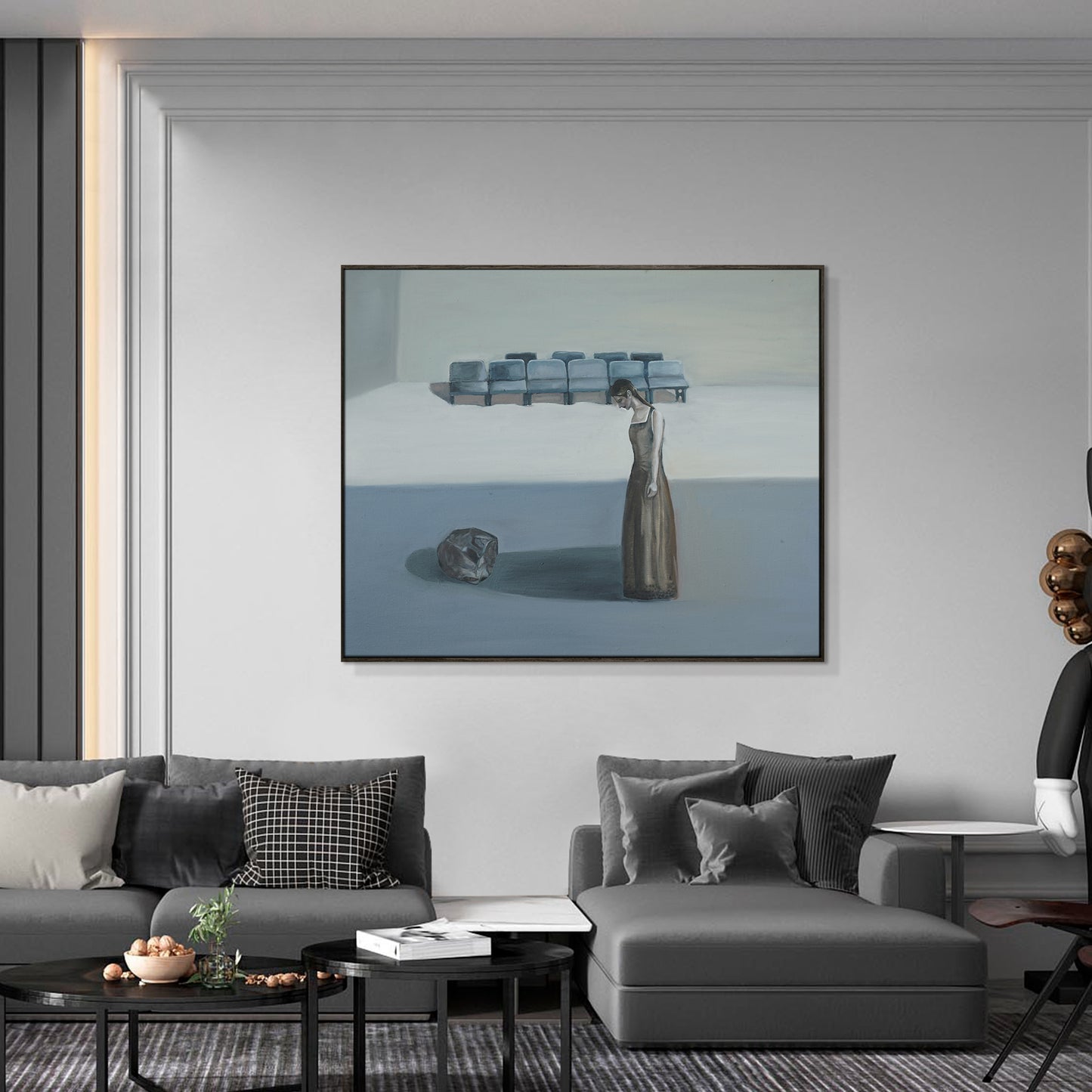 "solitary and Crowd (2)" hand-stretched canvas prints