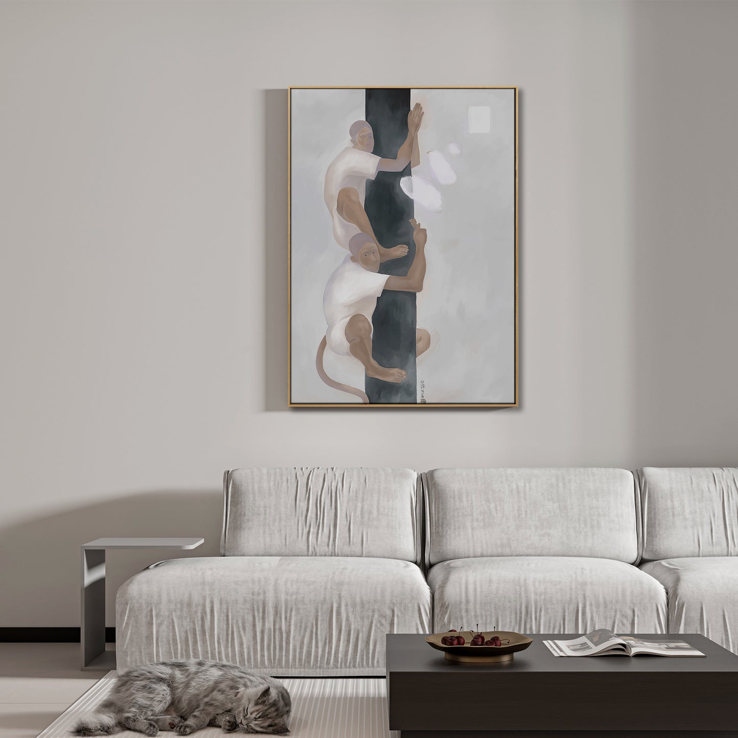 "climbing up a tree"hand-stretched canvas framed prints