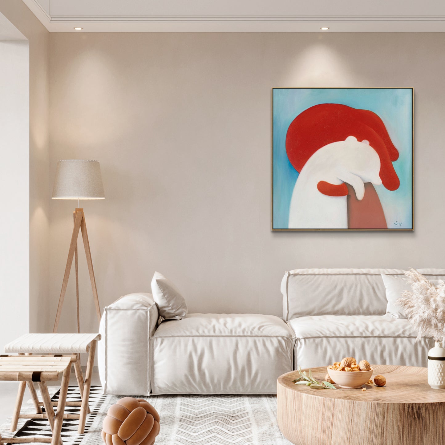 "hug"hand-stretched canvas framed prints