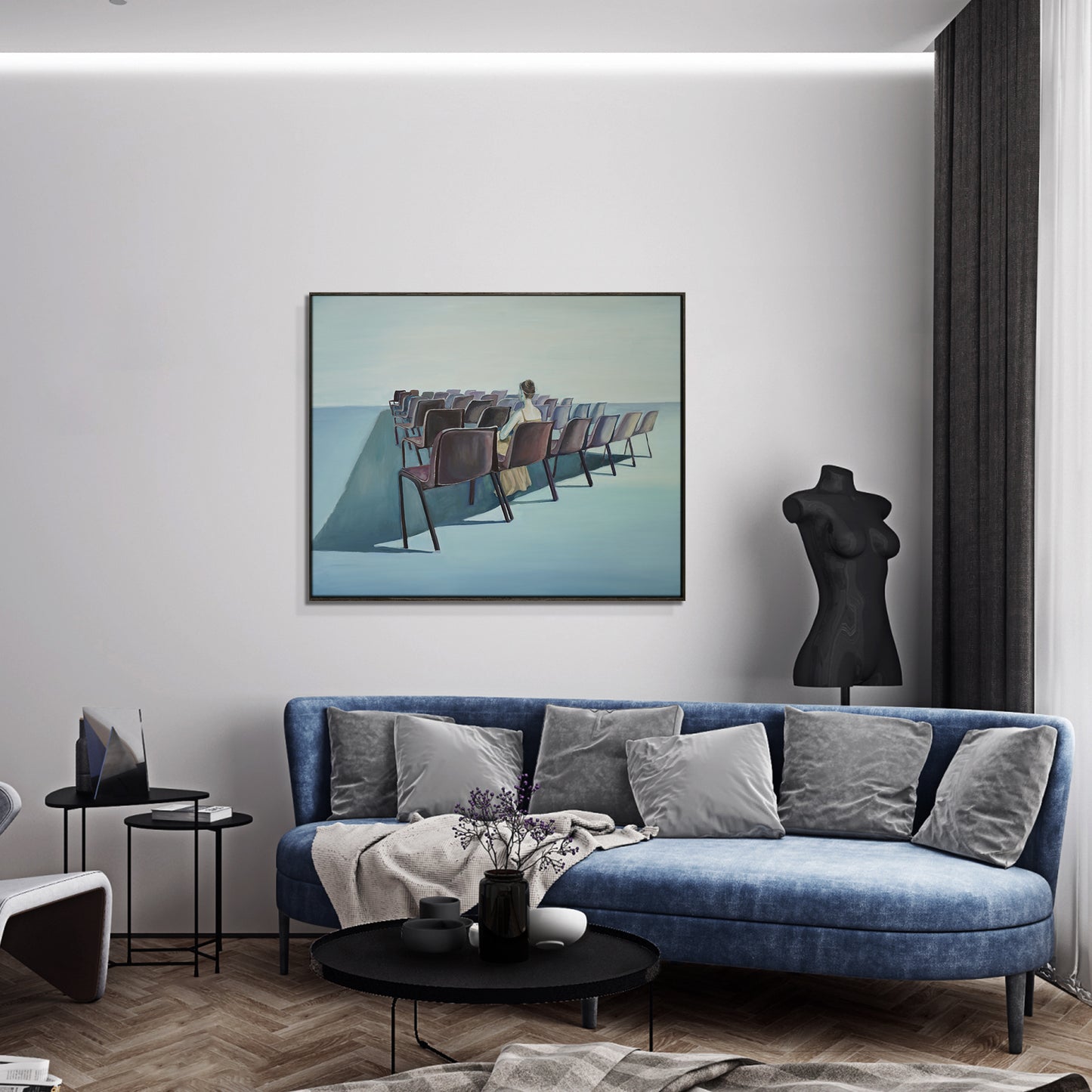 "solitary and Crowd (6)" hand-stretched canvas prints