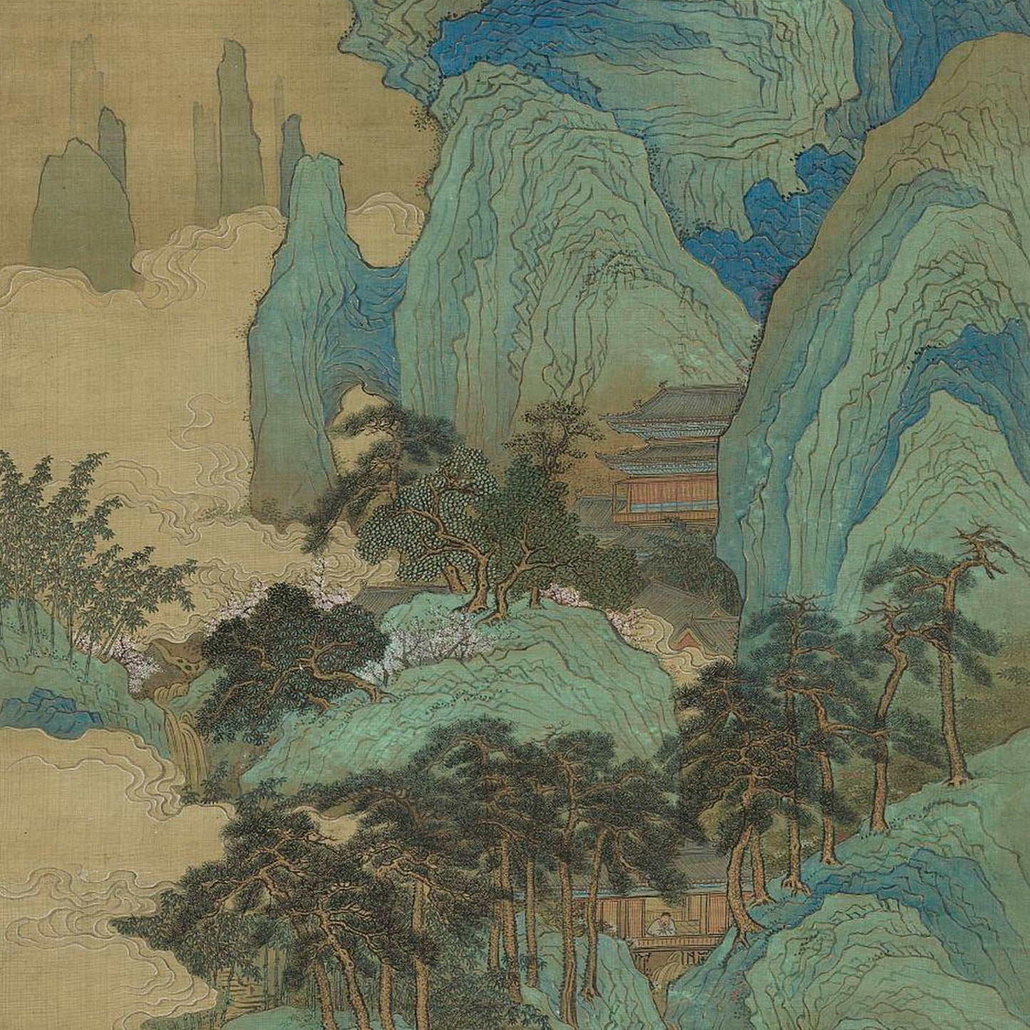 "peach orchard" Silk prints