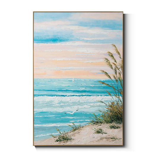 “Blue sea and sky”Acrylic Painting