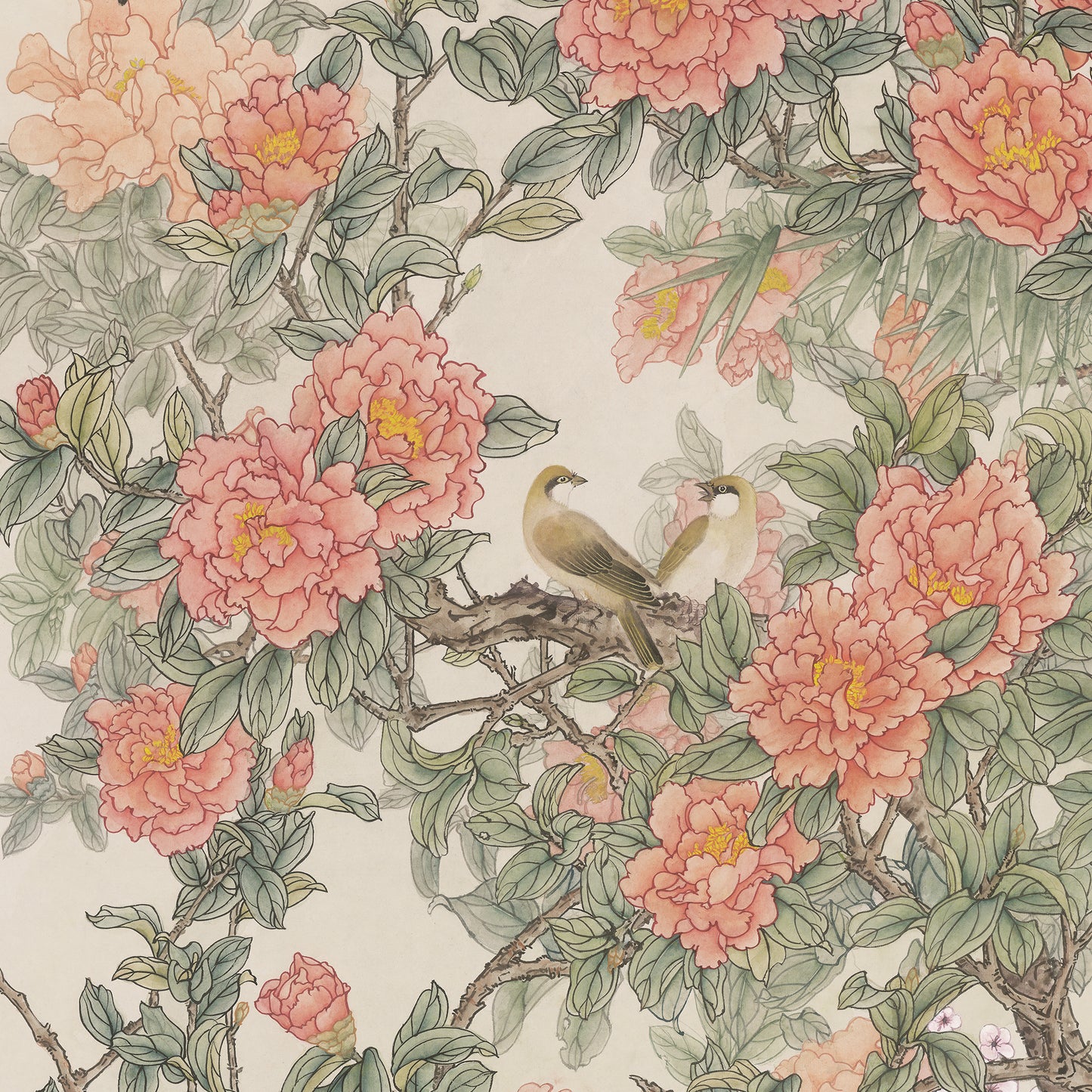 "The fragrance is far away" framed silk prints
