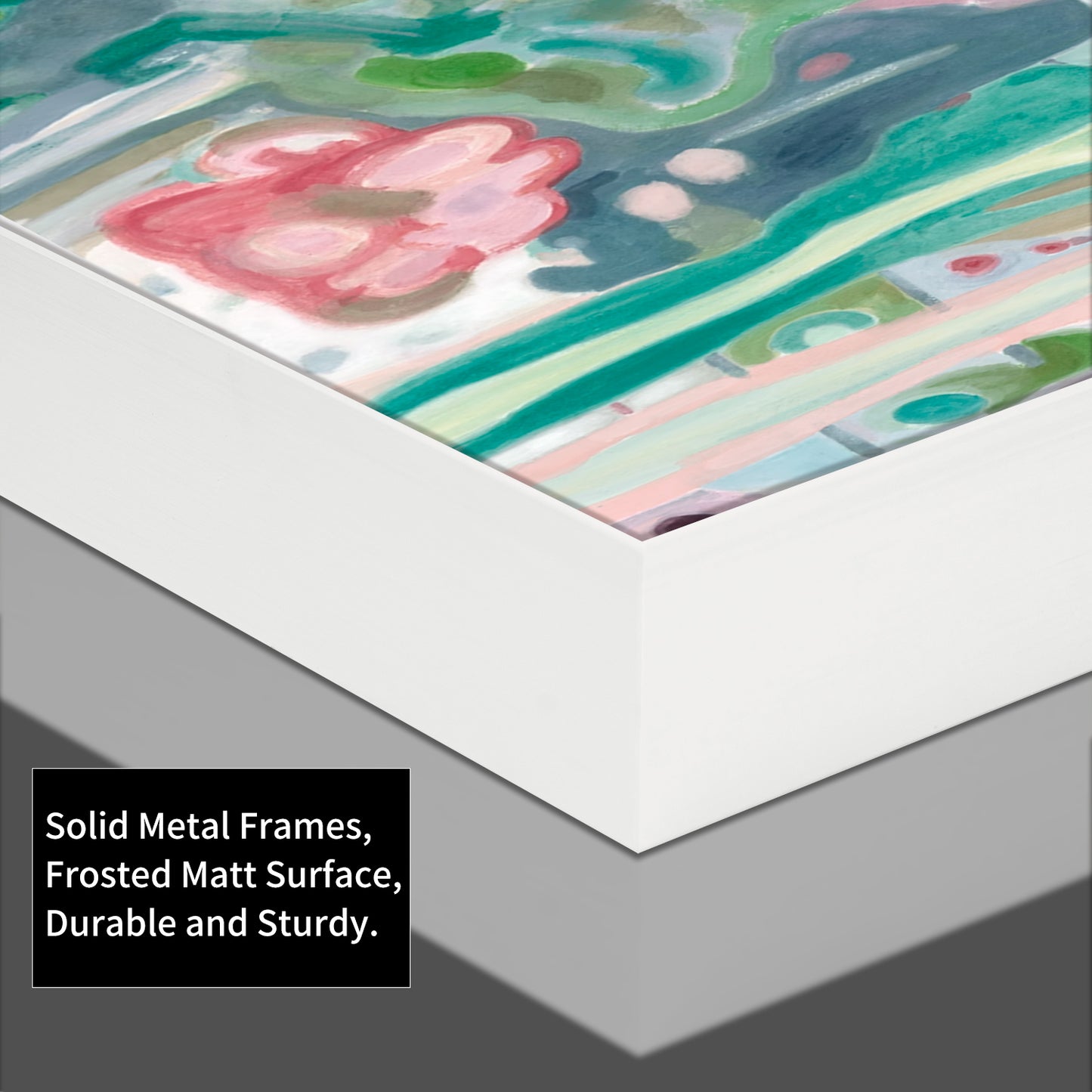 Metal floating frame, used for canvas oil painting, DIY canvas frame, 1.5 inches deep, floating frame, used for canvas print wall art/portrait/landscape living room bedroom kitchen decoration (dumb white)