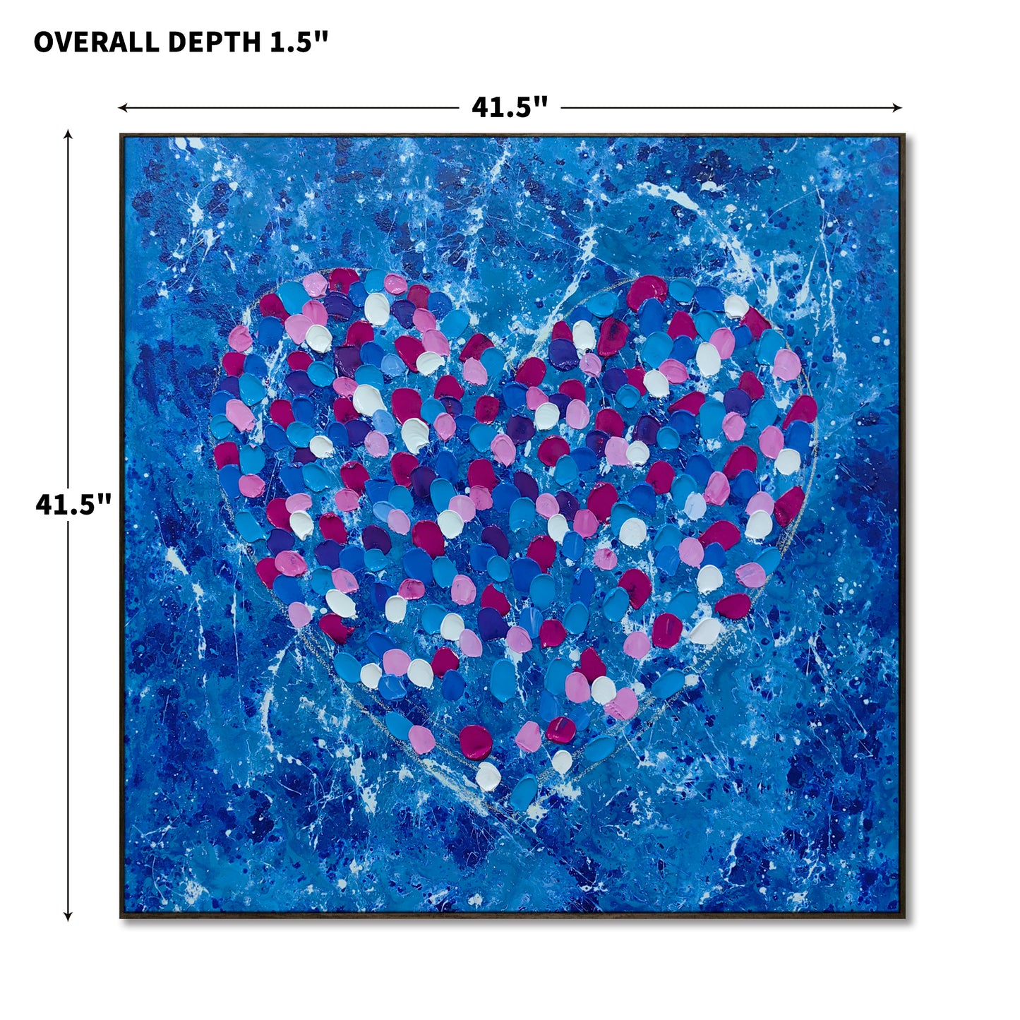 “Multi colored heart” 100% handpainted