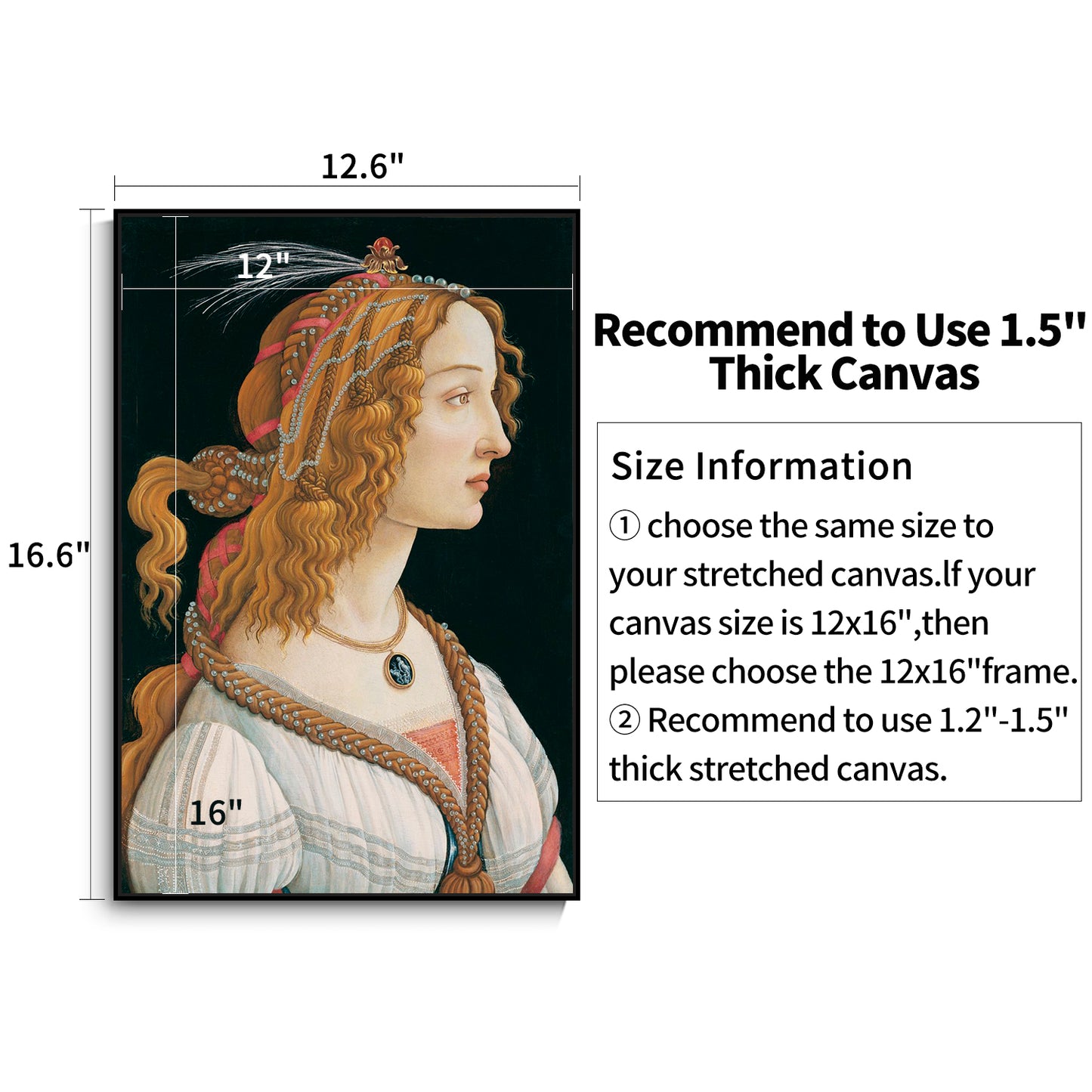 Metal Floating Picture Frame for Canvas Oil Painting, DIY Canvas Picture Frame, 1.5 Inch Depth, Floating Picture Frame for Canvas Prints Wall Art/Portrait/Landscape Living Room Bedroom Kitchen Decor (Black)