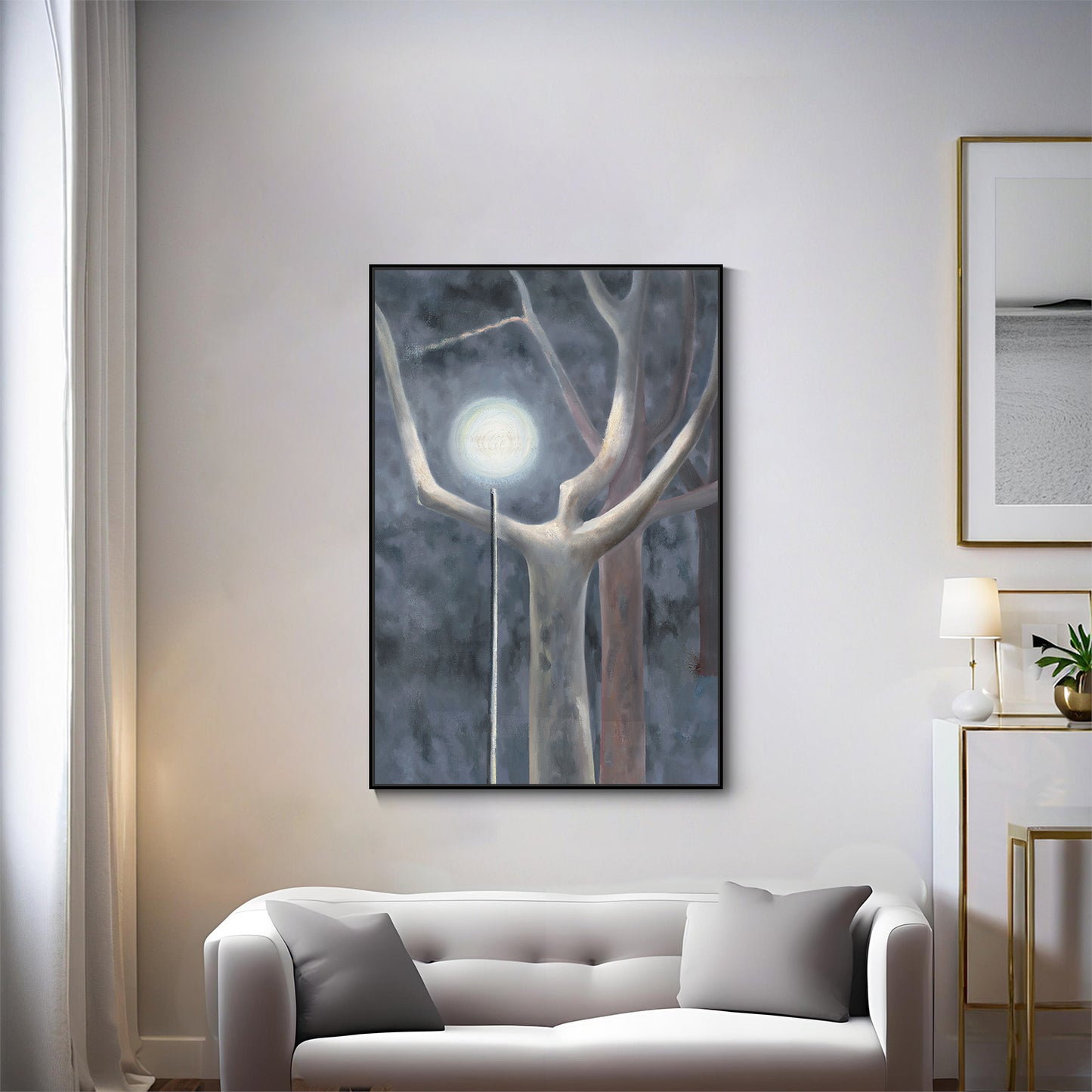 Metal Floating Picture Frame for Canvas Oil Painting, DIY Canvas Picture Frame, 1.5 Inch Depth, Floating Picture Frame for Canvas Prints Wall Art/Portrait/Landscape Living Room Bedroom Kitchen Decor (Black)