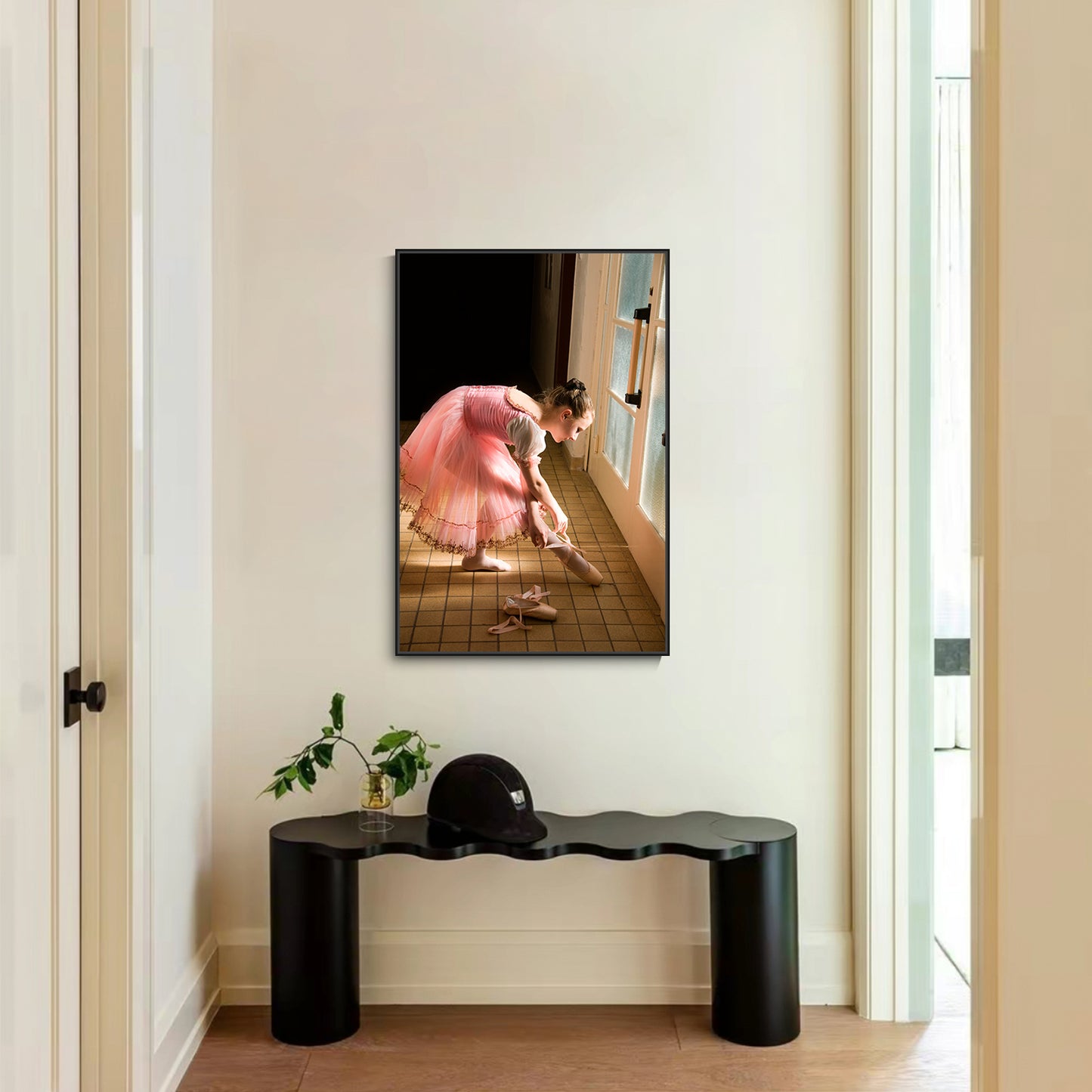 Metal Floating Picture Frame for Canvas Oil Painting, DIY Canvas Picture Frame, 1.5 Inch Depth, Floating Picture Frame for Canvas Prints Wall Art/Portrait/Landscape Living Room Bedroom Kitchen Decor (Black)