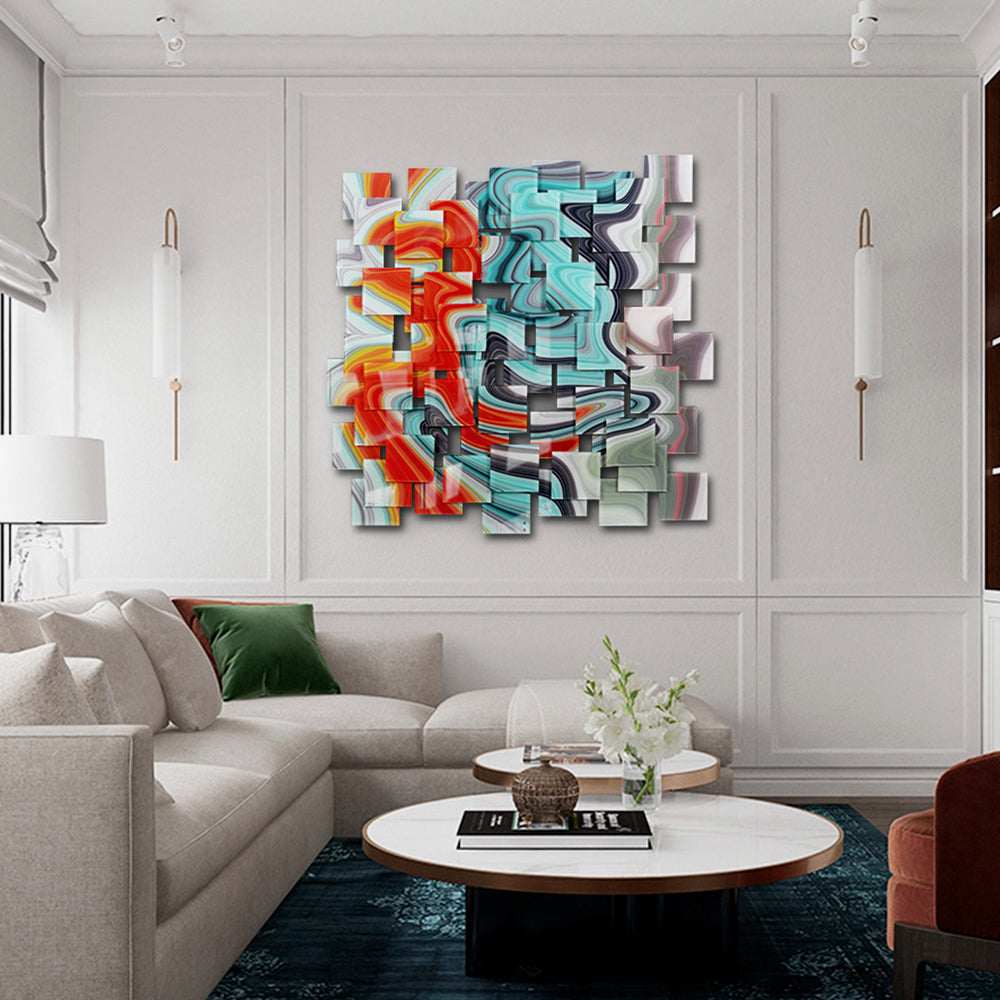 Graffiti Color Block Acrylic Installation Art
