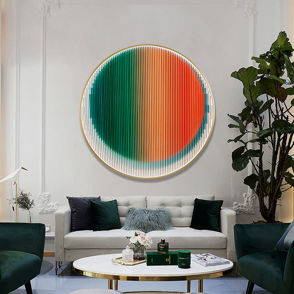 Rainbow Round Acrylic Installation Art