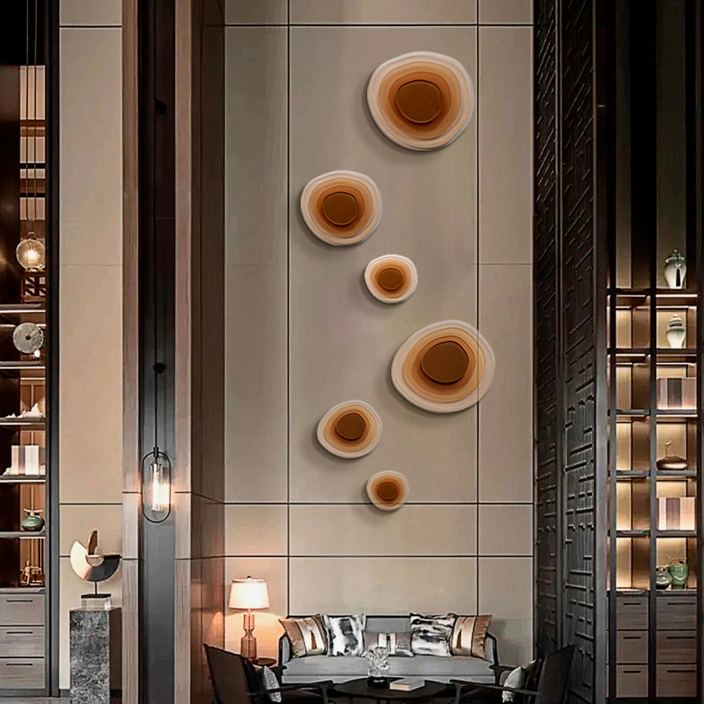 Brown Gradient Overlapping Acrylic Installation Art