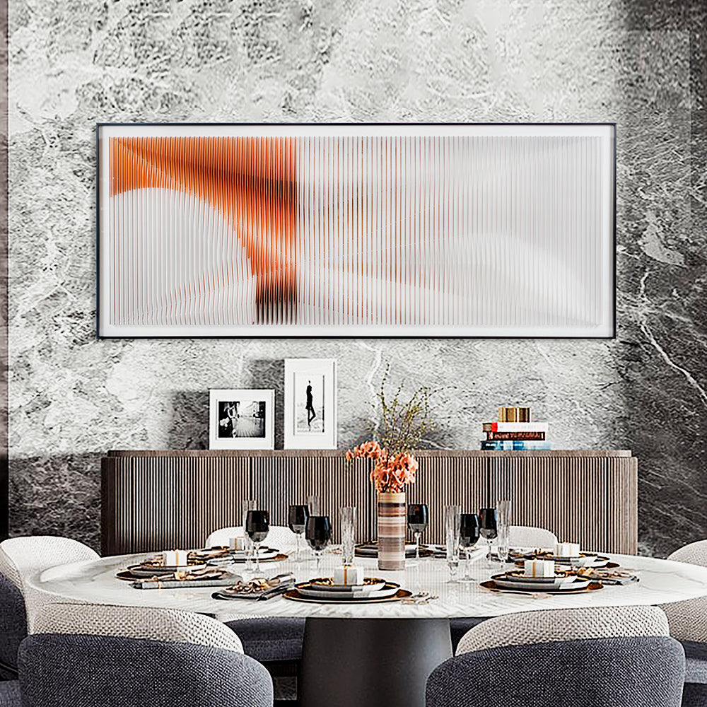 Orange White Acrylic Installation Art