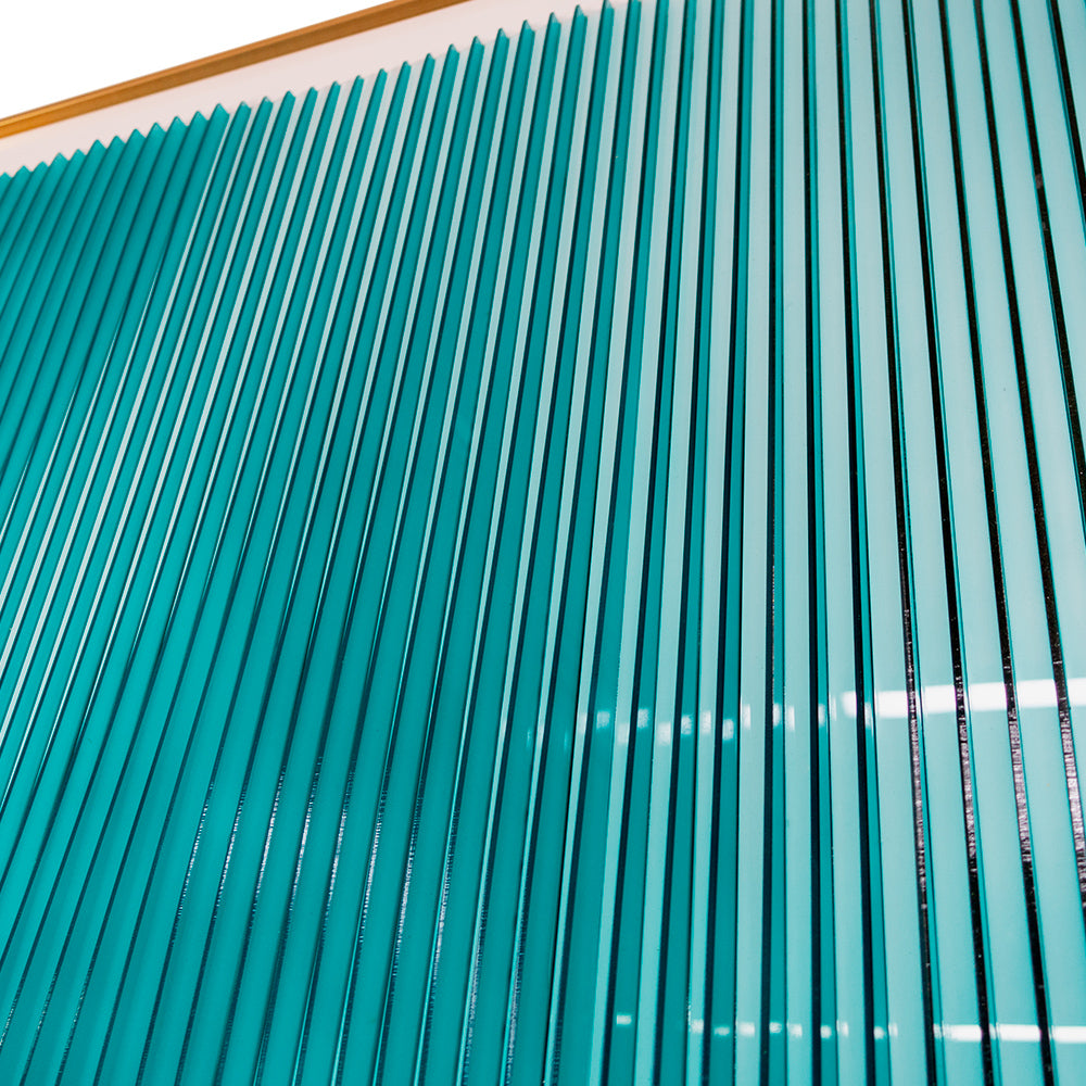 Green Wave Pattern Acrylic Installation Art