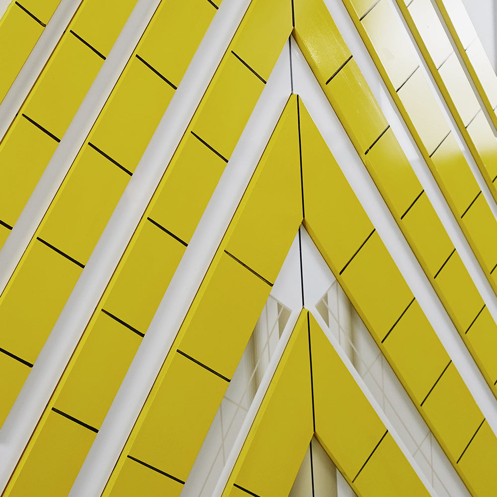 Yellow Triangle Acrylic Installation Art