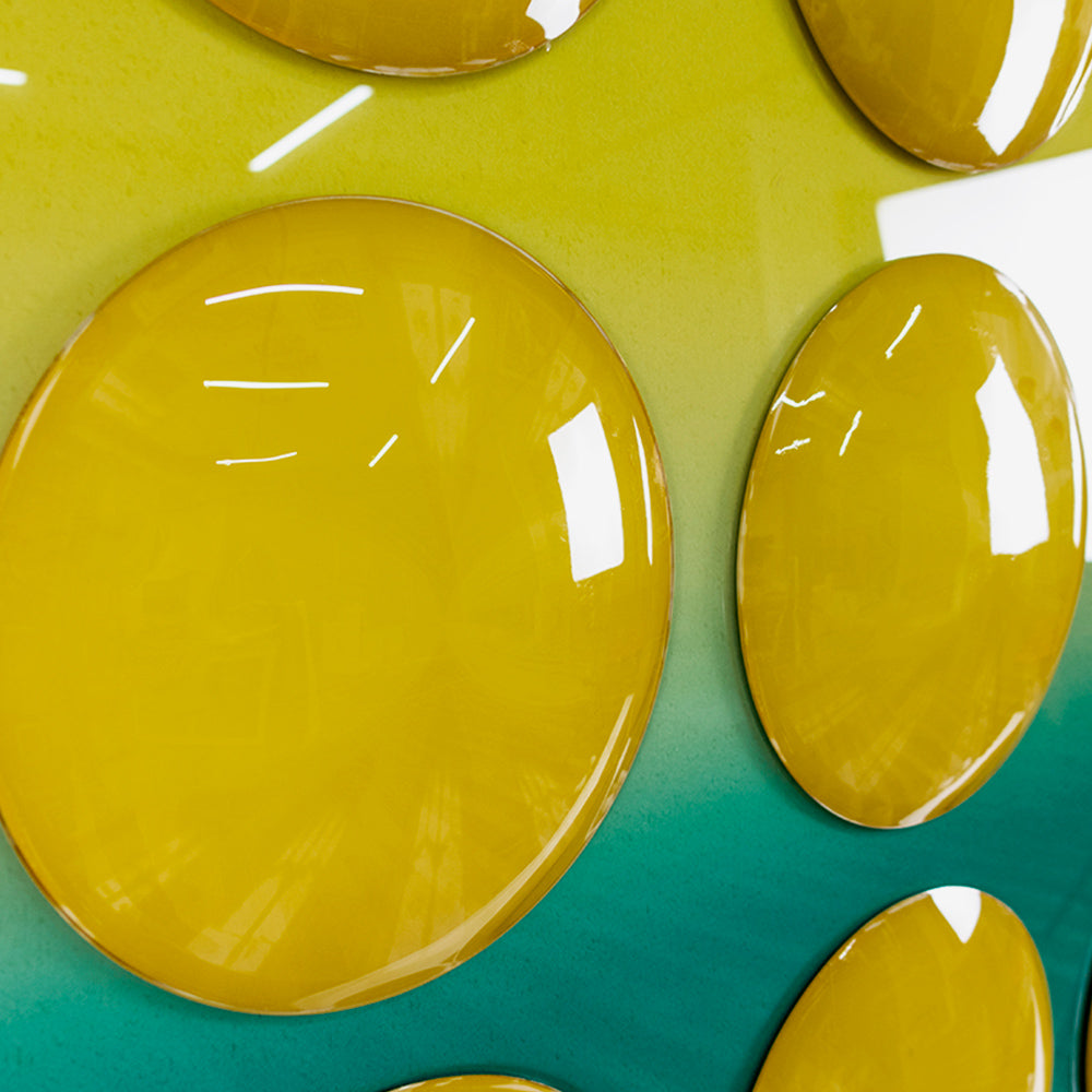 Yellow Chess Pieces Acrylic Installation Art