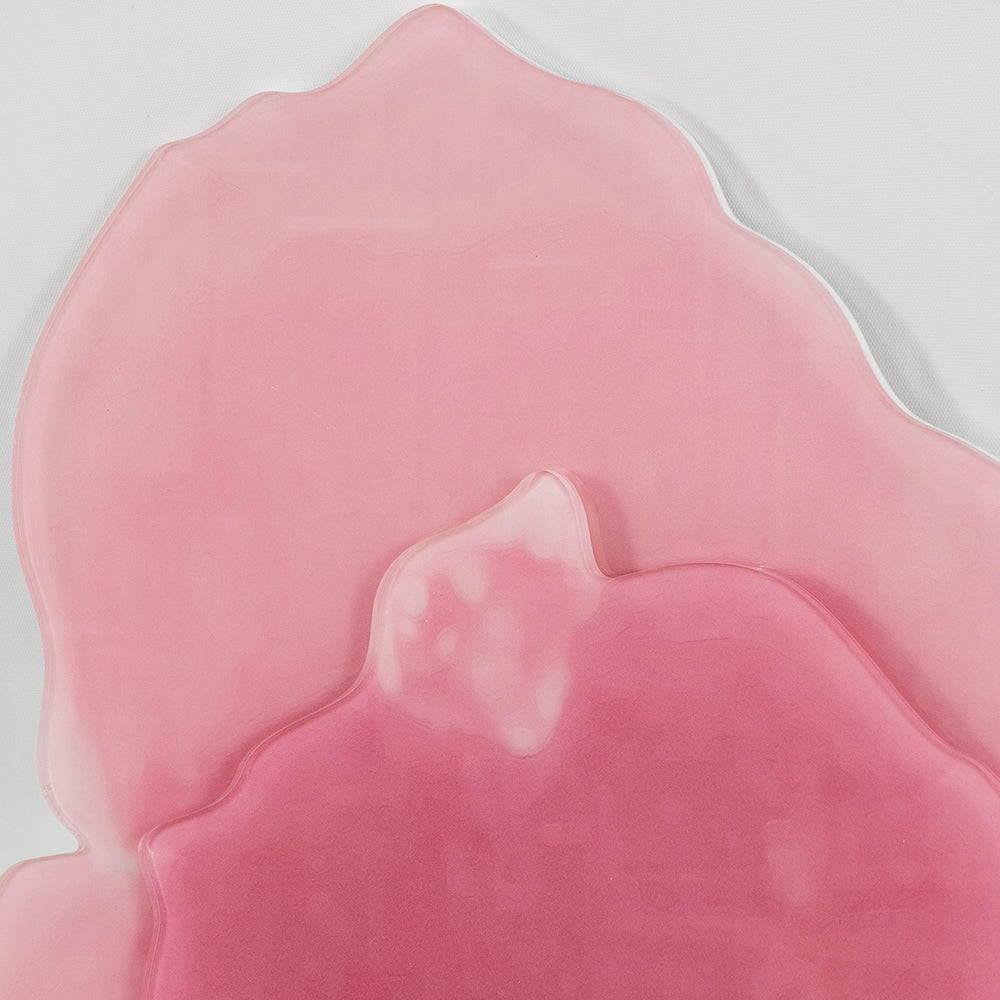 Gradient flowers acrylic installation art