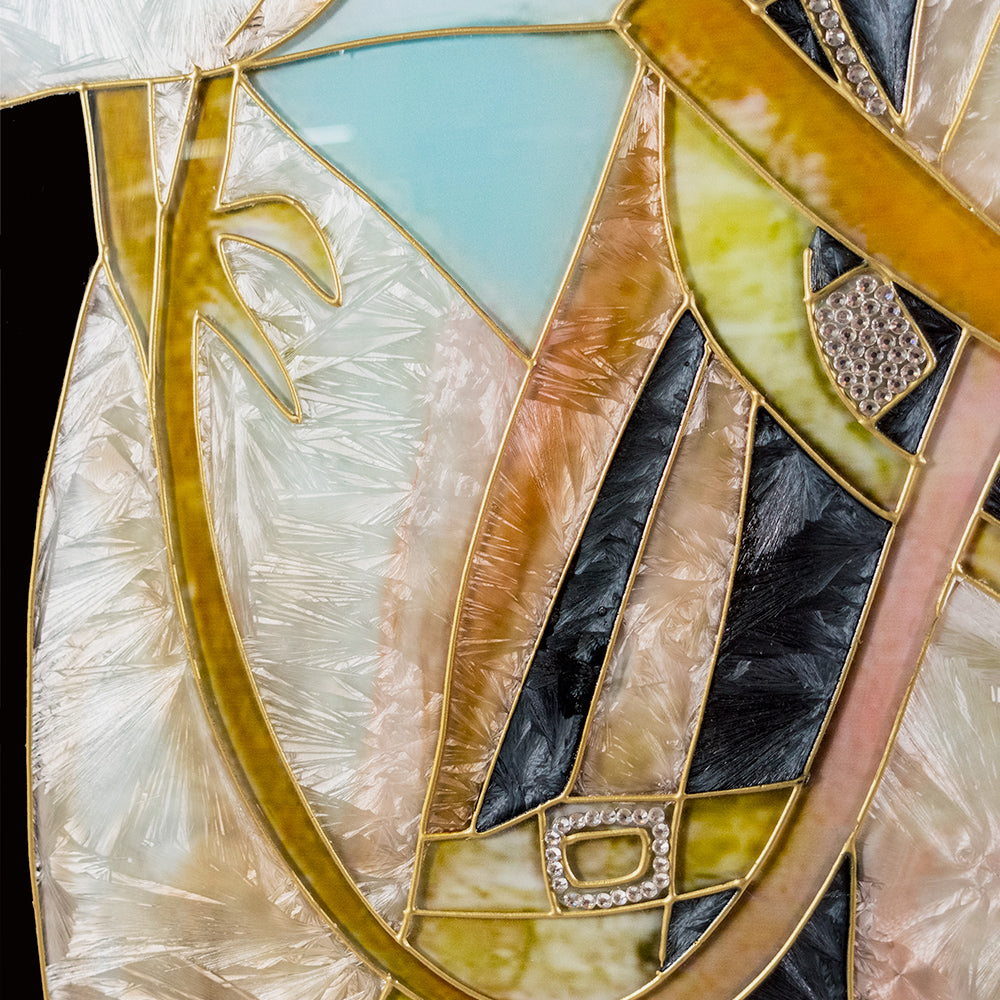 White Horse Enamel Craft Installation Art