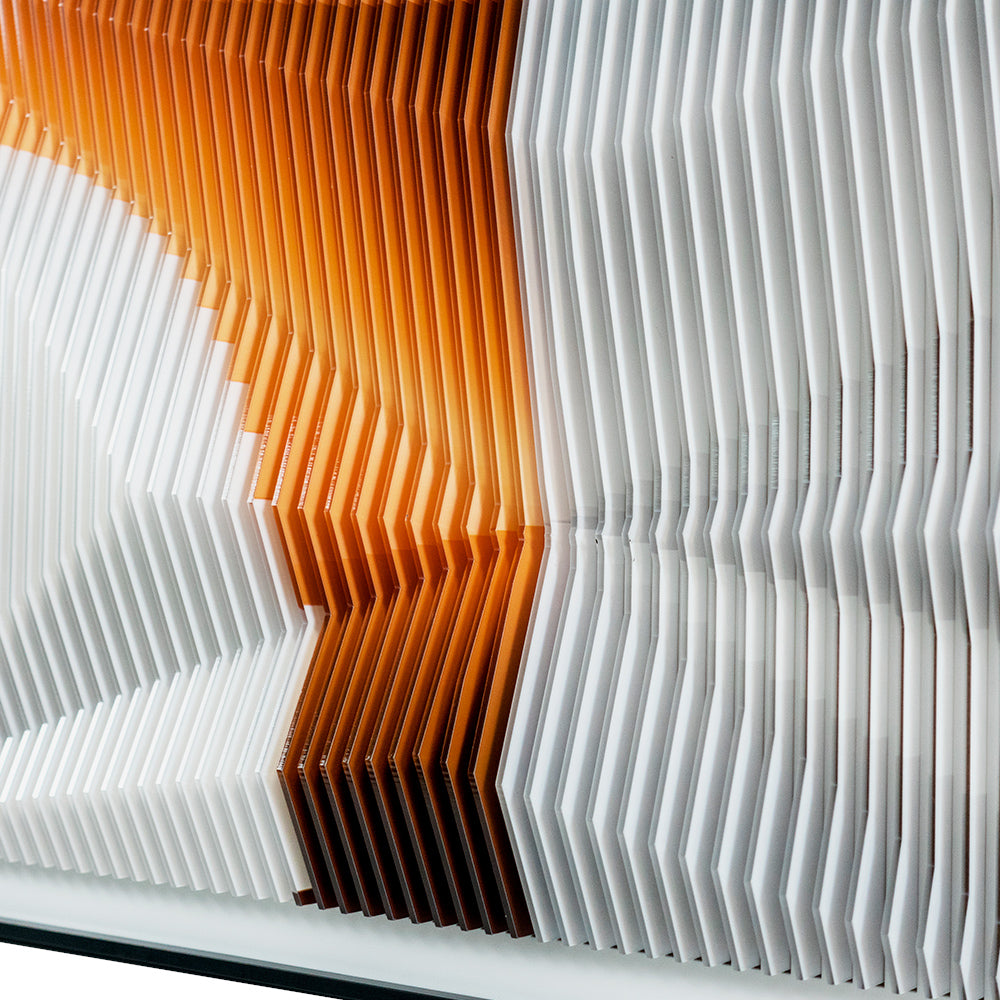 Orange White Acrylic Installation Art