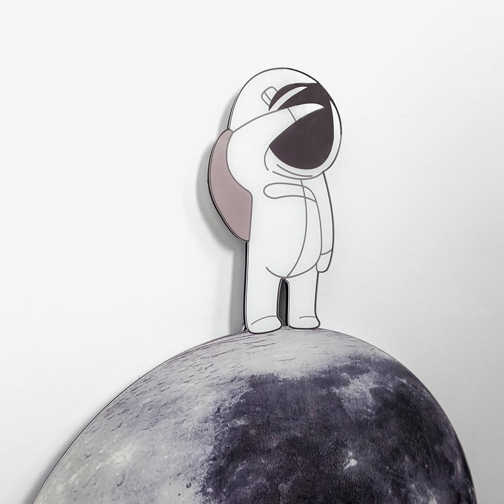 Astronaut Standing on The Moon Light Installation Art