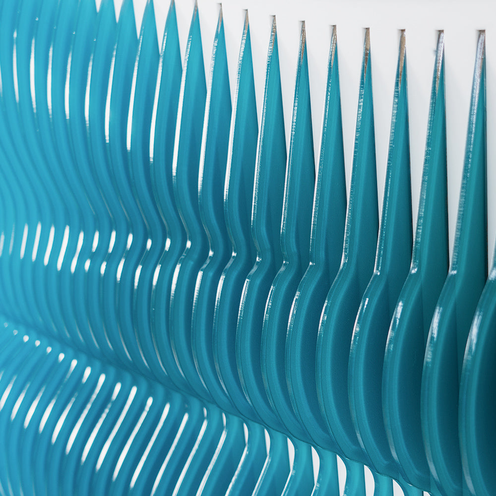 Gradient Wave Shape Acrylic Installation Art