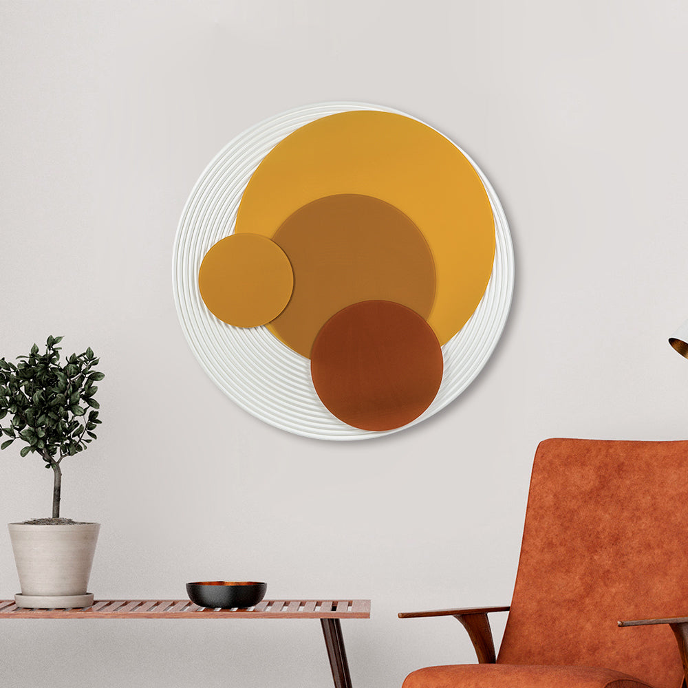 Circular Orange Acrylic Installation Art