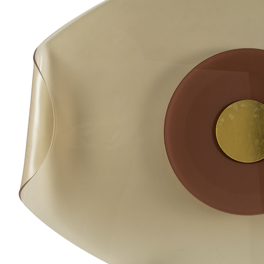 Yellowish Oval Acrylic Installation Art