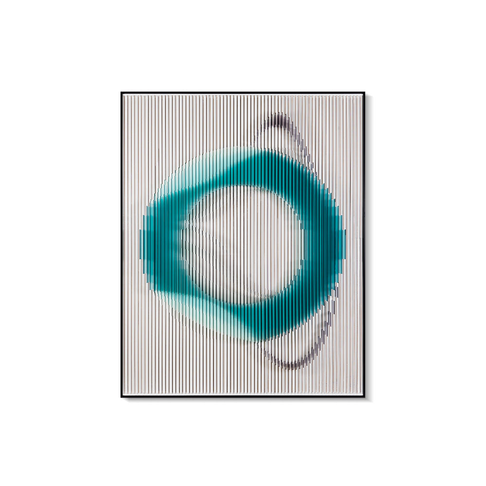 Cyan Aperture Acrylic Installation Art(2)