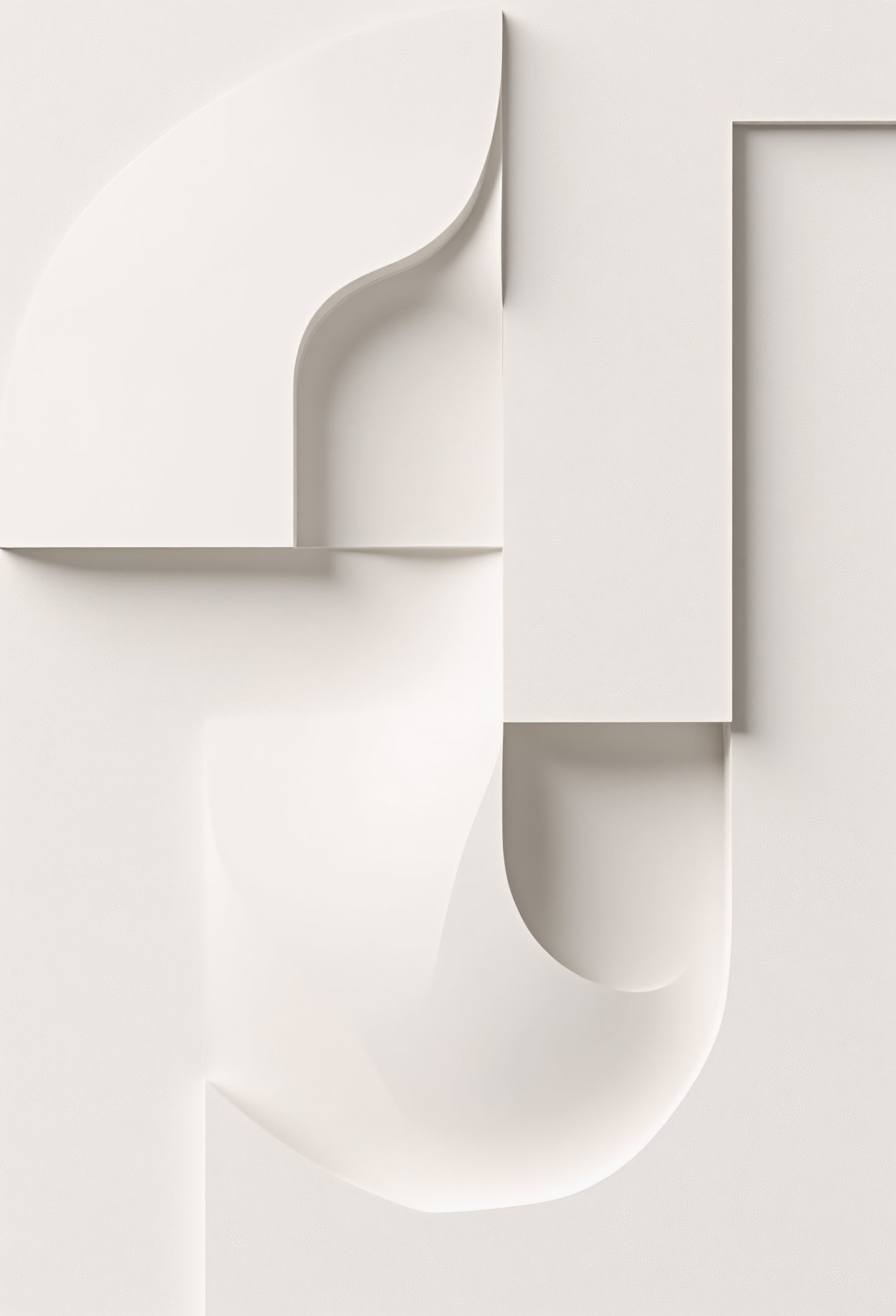 Beige Wall Sculptures, 3D Wood Wall Art, Minimalist Wall Hanging Home Decor