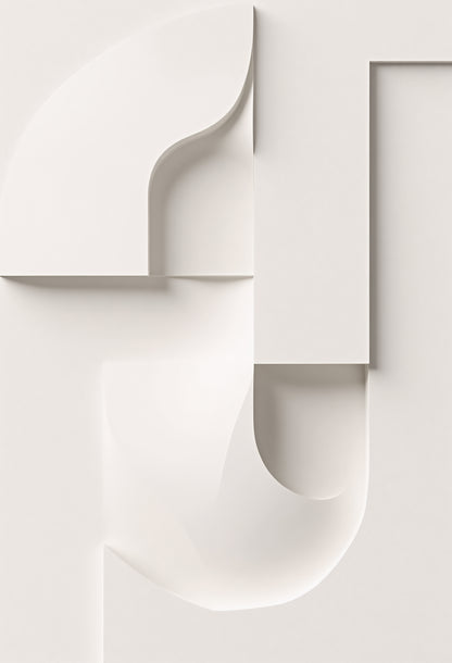 Beige Wall Sculptures, 3D Wood Wall Art, Minimalist Wall Hanging Home Decor