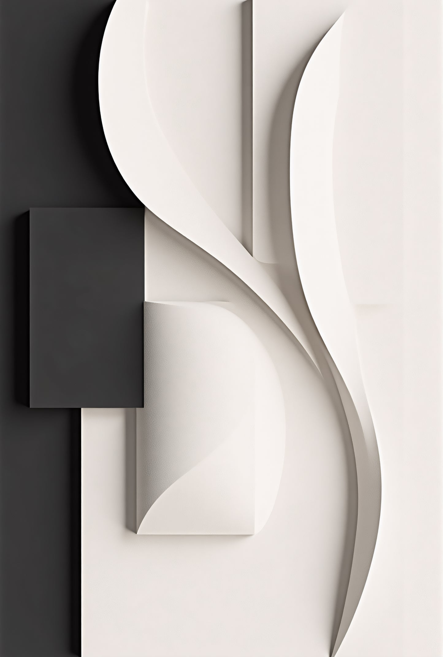 Beige and black Wall Sculptures, 3D Wood Wall Art, Minimalist Wall Hanging Home Decor