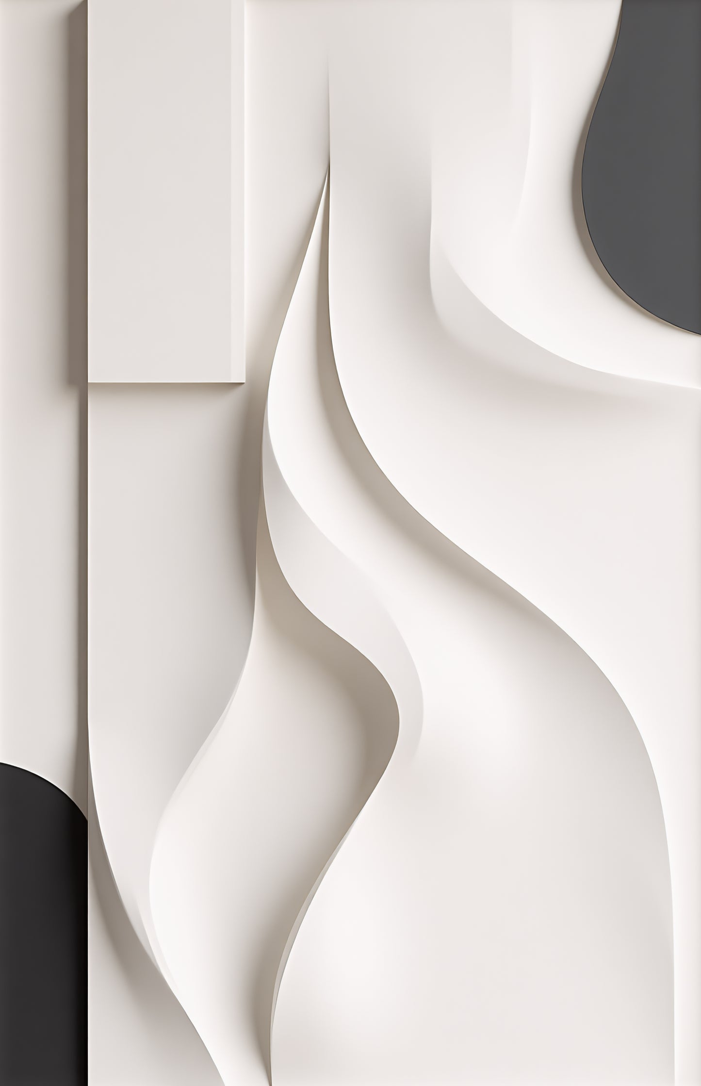 Beige and black Wall Sculptures, 3D Wood Wall Art, Minimalist Wall Hanging Home Decor