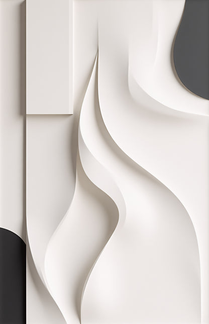 Beige and black Wall Sculptures, 3D Wood Wall Art, Minimalist Wall Hanging Home Decor