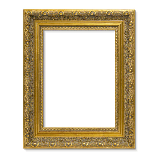 ARTGOW Solid Wood Frame for 8x10 Canvas Paintings, Finished Antique Ornate Gold Canvas Frames for Oil Painting Art Prints, for Home Living Room Wall Decor (Empty Frame Only, No Backboard and Glass)