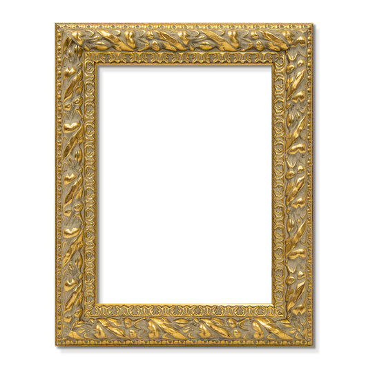 Solid Wood Frame for 8x10 Canvas Paintings, Finished Antique Ornate Retro Gold Canvas Frames for Oil Painting Art Prints, for Home Living Room Wall Decor (Empty Frame Only, No Backboard and Glass)