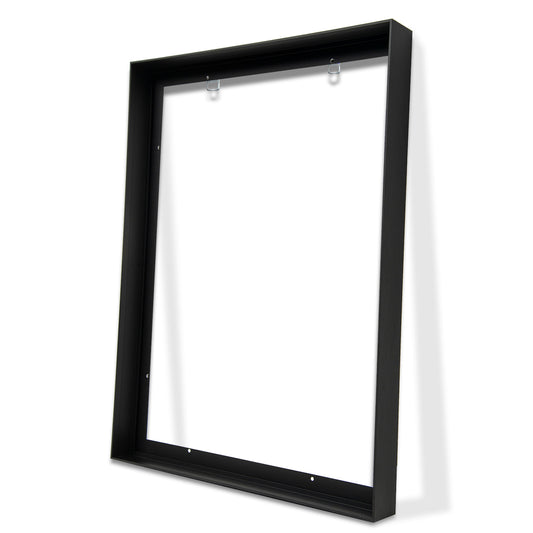 Metal Floating Picture Frame for Canvas Oil Painting, DIY Canvas Picture Frame, 1.5 Inch Depth, Floating Picture Frame for Canvas Prints Wall Art/Portrait/Landscape Living Room Bedroom Kitchen Decor (Black)