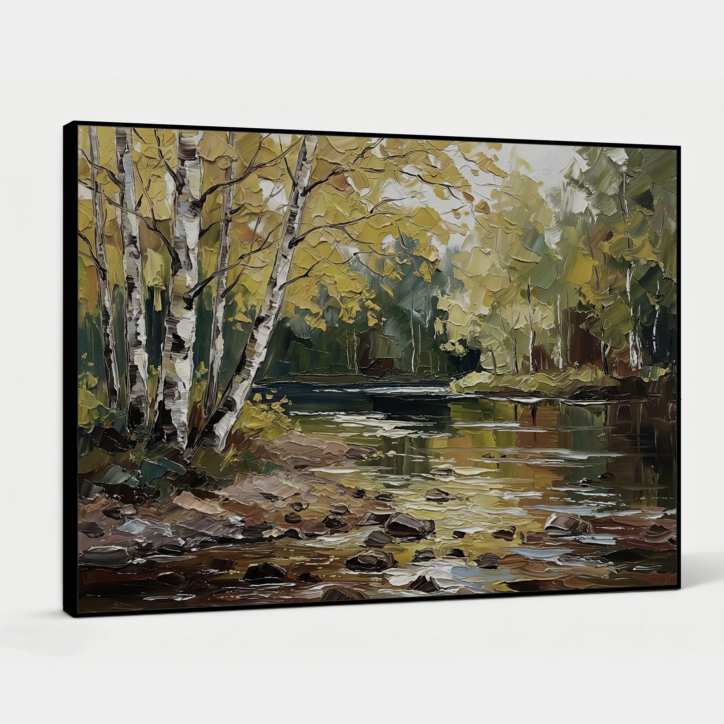 Modern Abstract Wall Art, Hand-painted Oil Painting for Living Room Home Decoration