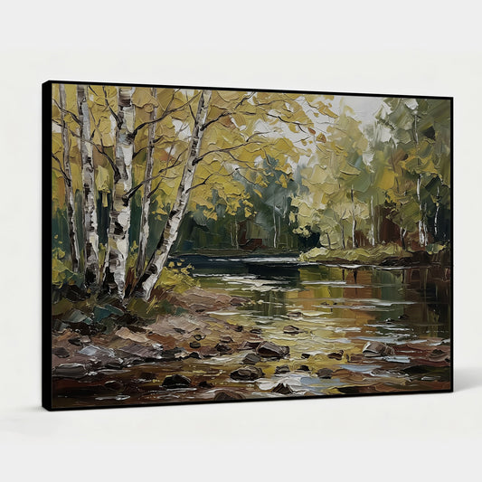 Modern Abstract Wall Art, Hand-painted Oil Painting for Living Room Home Decoration