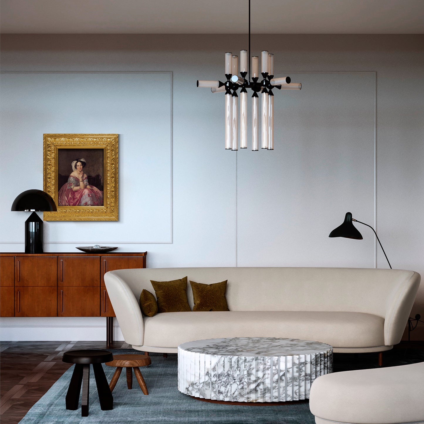 Solid Wood Frame for 8x10 Canvas Paintings, Finished Antique Ornate Patterned Gold Canvas Frames for Oil Painting Art Prints, for Home Living Room Wall Decor (Empty Frame Only, No Backboard and Glass)