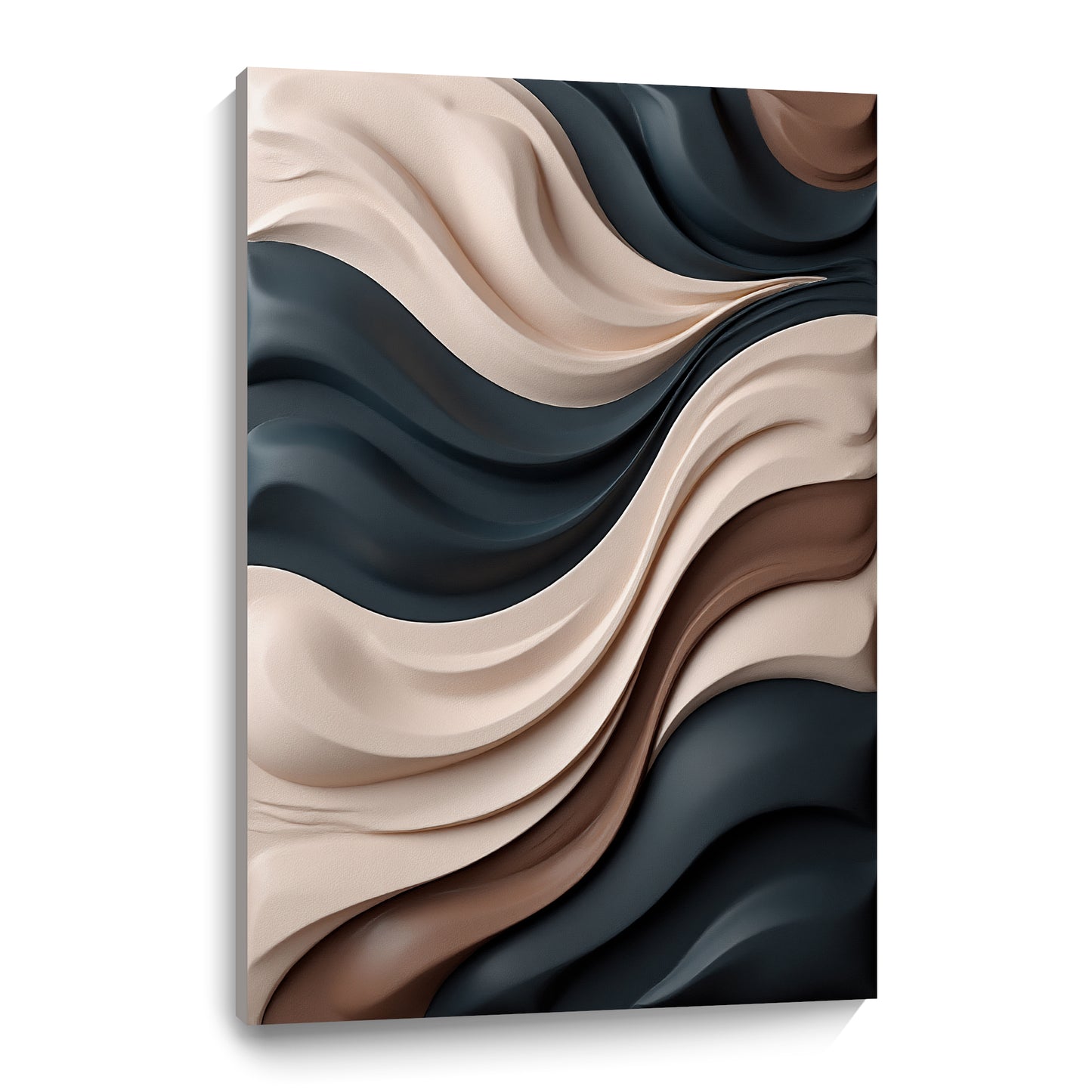 Beige and Brown dark green Wall Sculptures, 3D Wood Wall Art, Minimalist Wall Hanging Home Decor