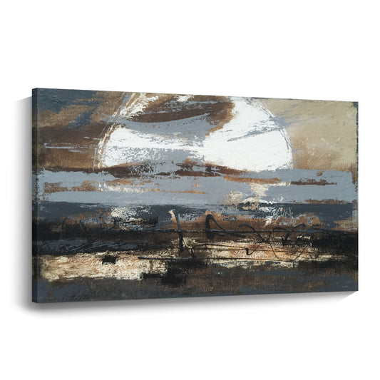 Banner modern abstract wall art, hand-painted oil painting