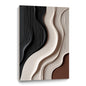 Beige and Brown Black Wall Sculptures, 3D Wood Wall Art, Minimalist Wall Hanging Home Decor