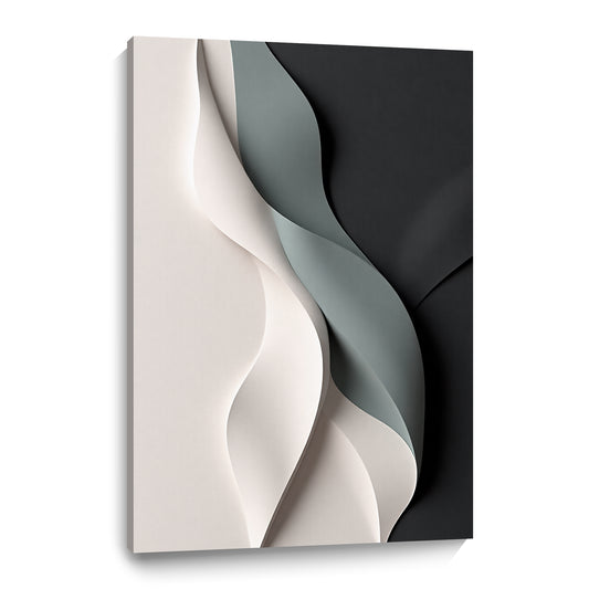 Beige, black, and dark greenWall Sculptures, 3D Wood Wall Art, Minimalist Wall Hanging Home Decor