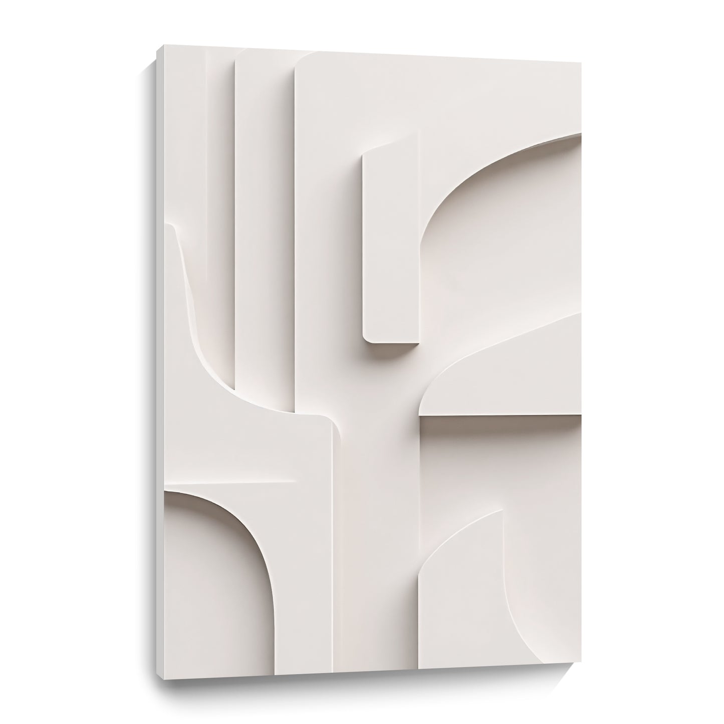 Beige Wall Sculptures, 3D Wood Wall Art, Minimalist Wall Hanging Home Decor