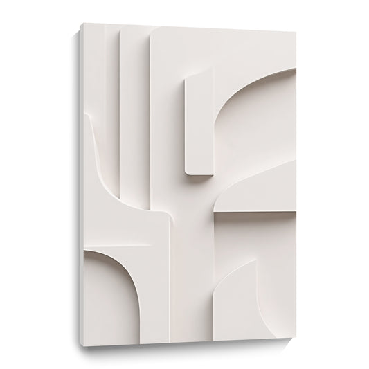 Beige Wall Sculptures, 3D Wood Wall Art, Minimalist Wall Hanging Home Decor