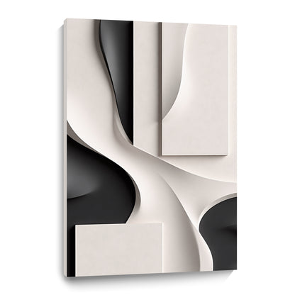 Beige and black Wall Sculptures, 3D Wood Wall Art, Minimalist Wall Hanging Home Decor
