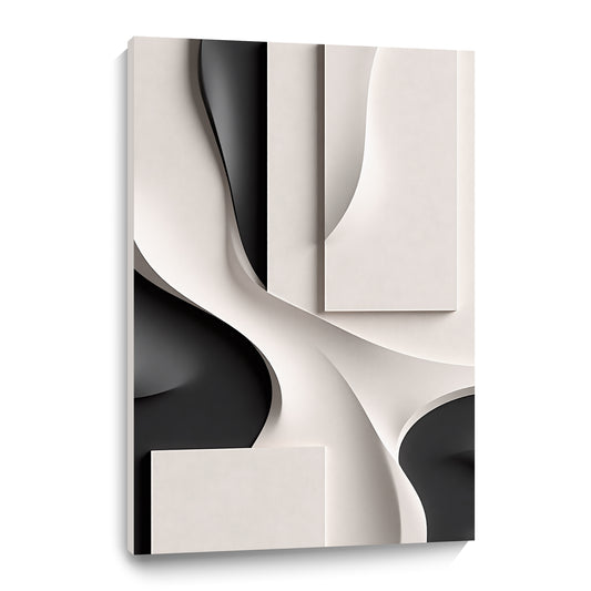 Beige and black Wall Sculptures, 3D Wood Wall Art, Minimalist Wall Hanging Home Decor
