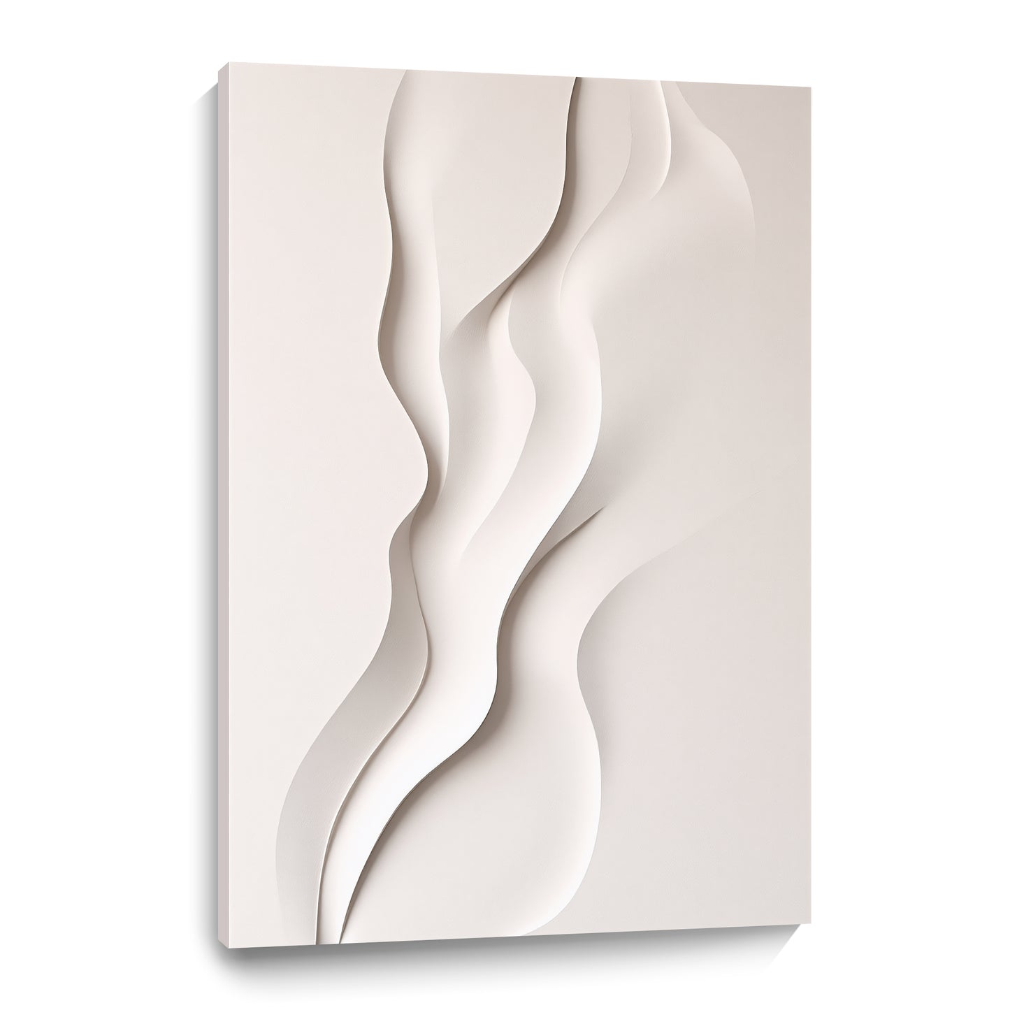Beige Wall Sculptures, 3D Wood Wall Art, Minimalist Wall Hanging Home Decor