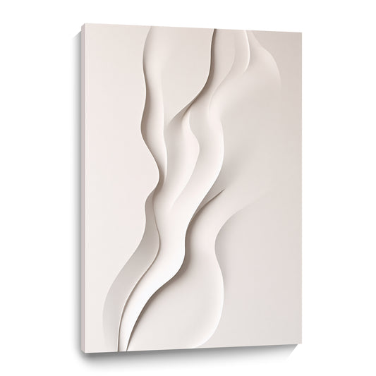 Beige Wall Sculptures, 3D Wood Wall Art, Minimalist Wall Hanging Home Decor