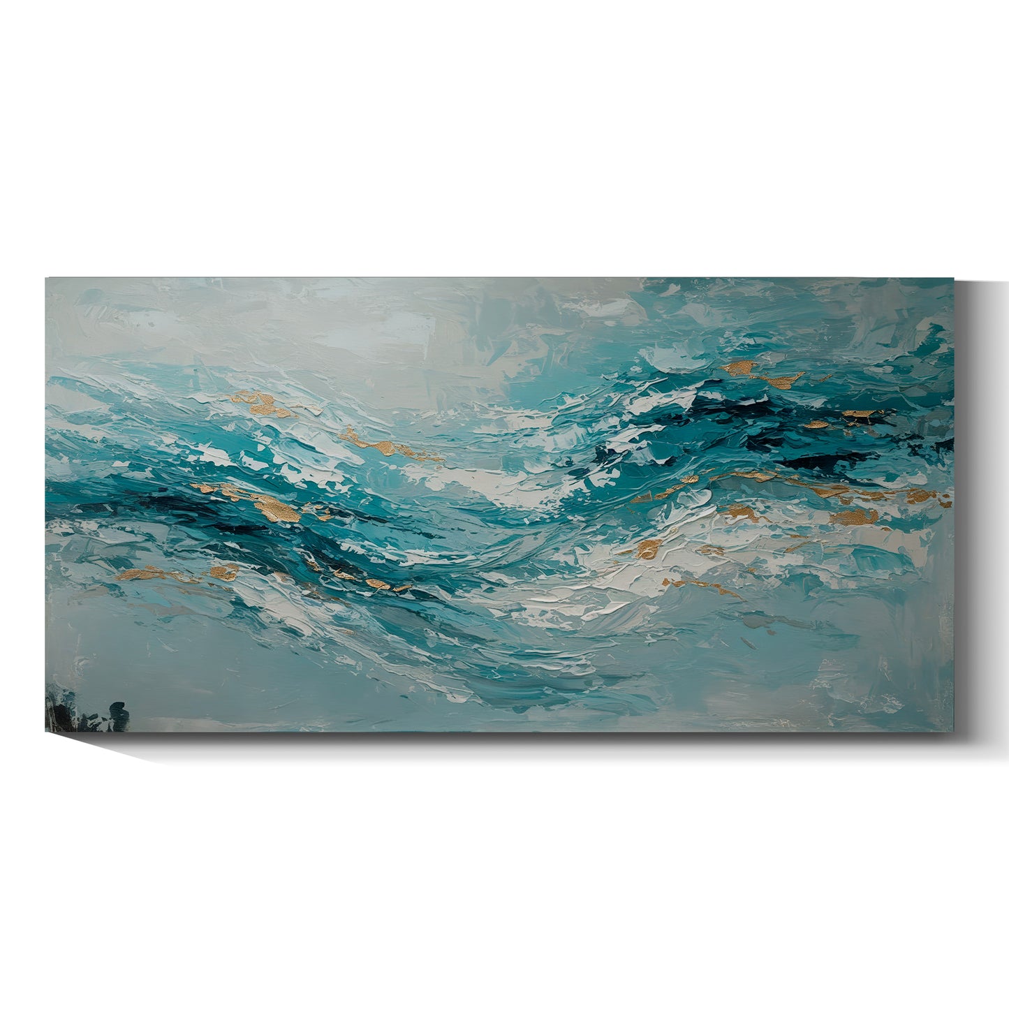 Banner modern abstract wall art, hand-painted oil painting